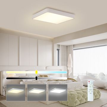 Brilagi - LED Stmievateľné stropné svietidlo POOL LED/36W/230V 3000-6000K 40x40 cm biela + diaľkové ovládanie