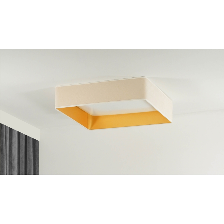 Brilagi - LED Stmievateľné stropné svietidlo VELVET SQUARE LED/24W/230V 3000/4000/6500K + diaľkové ovládanie krémová