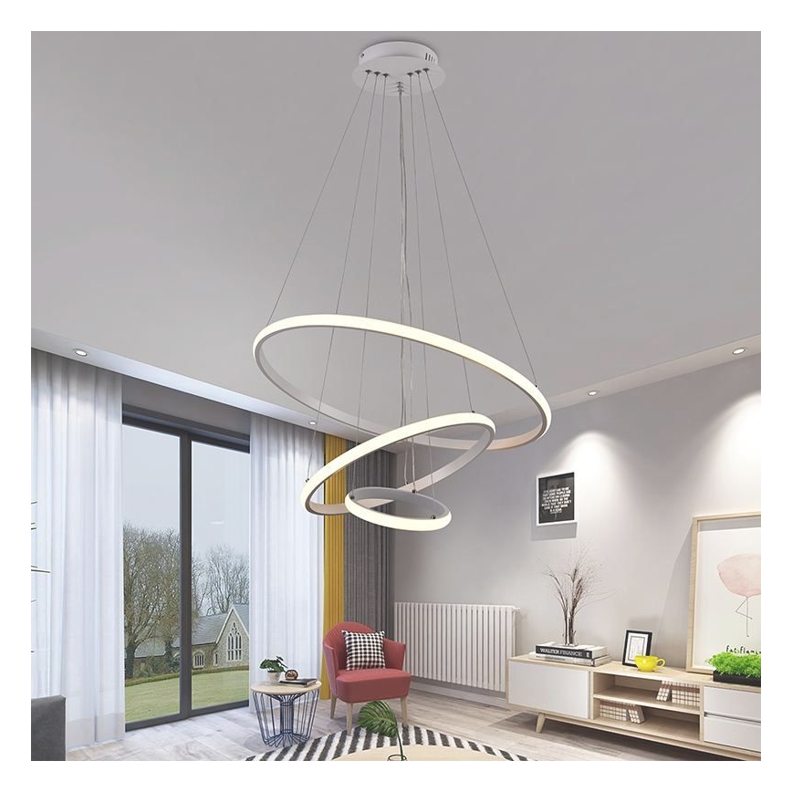 Brilagi - LED Stmievateľný luster na lanku CIRCLE LED/90W/230V 3000-6500K + diaľkové ovládanie