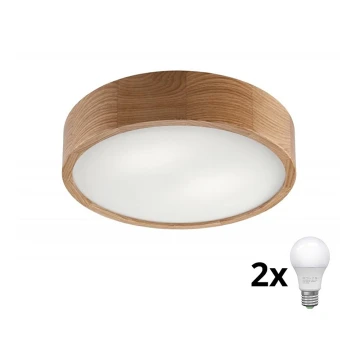 Brilagi - LED Stropné svietidlo CARVALHO 2xE27/60W/230V dub pr. 37,5 cm