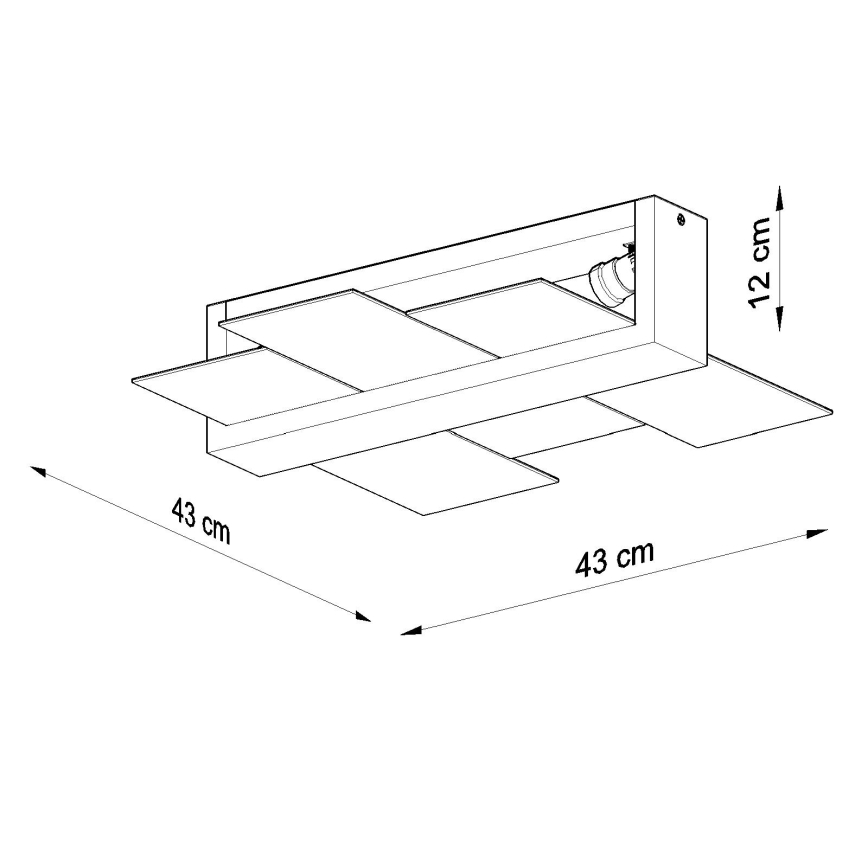 Brilagi -  LED Stropné svietidlo HERA 2xE27/7,5W/230V drevo