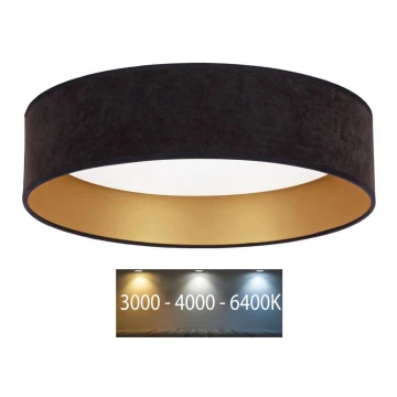 Brilagi - LED Stropné svietidlo VELVET LED/24W/230V pr. 40 cm 3000/4000/6400K čierna/zlatá