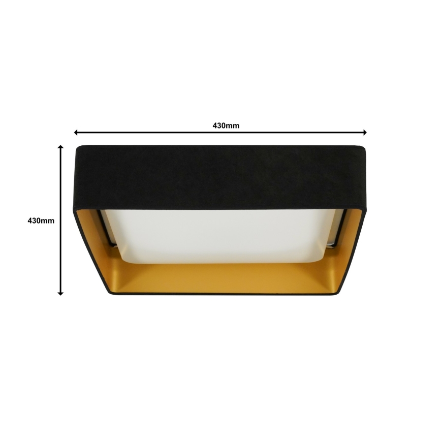 Brilagi - LED Stropné svietidlo VELVET SQUARE LED/24W/230V čierna