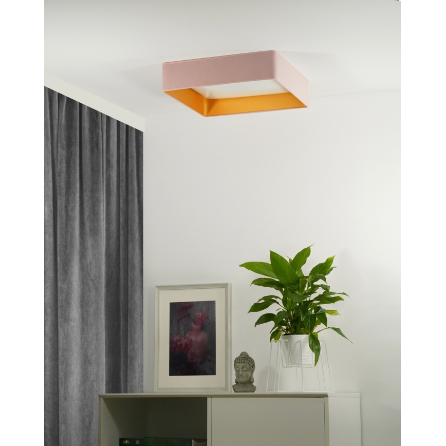 Brilagi - LED Stropné svietidlo VELVET SQUARE LED/24W/230V ružová