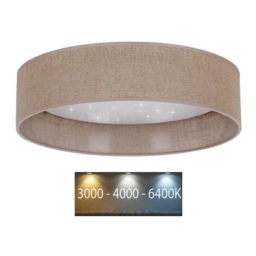 Brilagi - LED Stropné svietidlo VELVET STAR LED/24W/230V pr. 40 cm 3000K/4000K/6400K hnedá