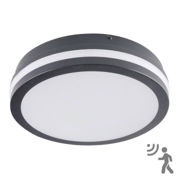 Brilagi - LED Vonkajšie svietidlo so senzorom BENE LED/18W/230V pr. 22 cm antracit IP54