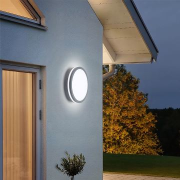 Brilagi - LED Vonkajšie svietidlo so senzorom BENE LED/24W/230V pr. 26 cm antracit IP54