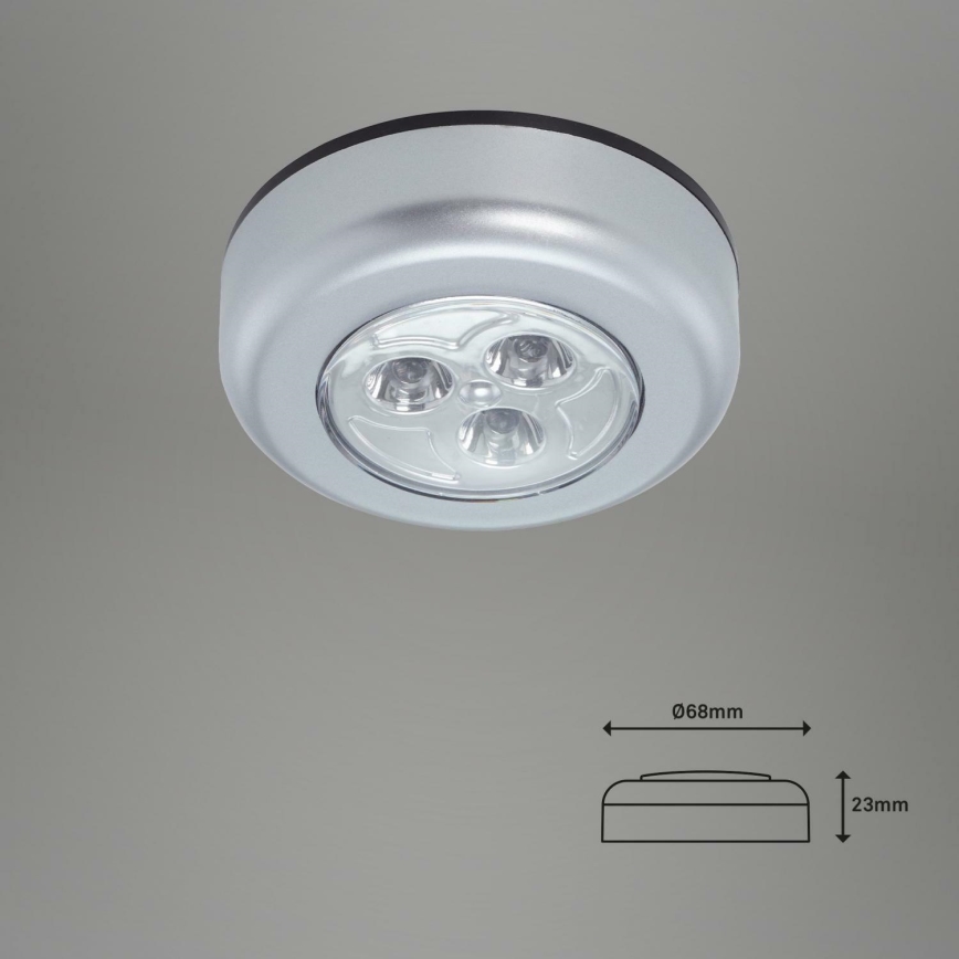 Brilo 2633-054 - SADA 5x LED Dotykové orientačné svietidlo CABINET LED/1W/4,5V