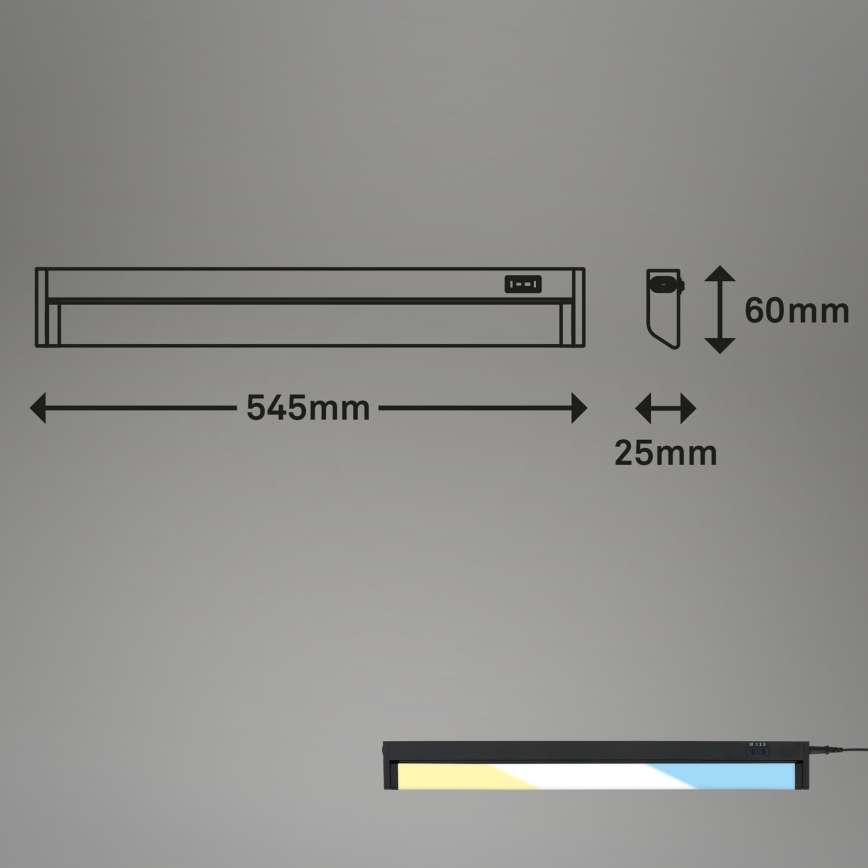 Brilo - LED Podlinkové svietidlo LED/6,5W/230V 2700/4000/6500K