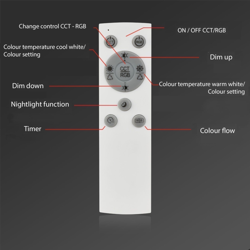 Brilo - LED RGBW Stmievateľný prisadený luster FRAME 2xLED/9W/230V 2700-6500K + diaľkové ovládanie