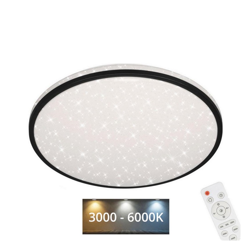 Brilo - LED Stmievateľné stropné svietidlo STARRY SKY LED/24W/230V 3000-6000K + diaľkové ovládanie