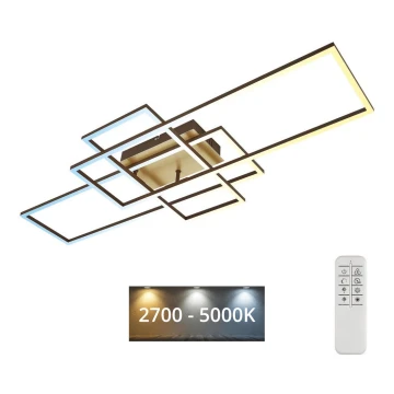 Brilo - LED Stmievateľný prisadený luster FRAME LED/51W/230V 2700-5000K hnedá/zlatá + diaľkové ovládanie