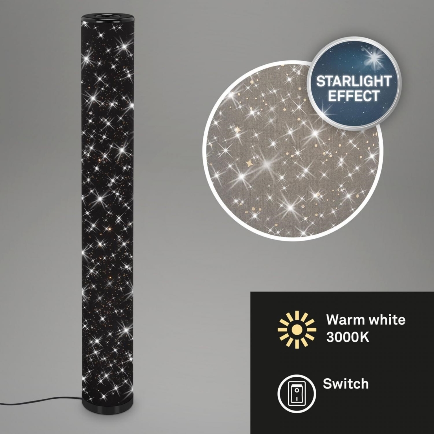 Briloner 1388-015 - LED Stojacia lampa STARRY SKY LED/12W/230V čierna