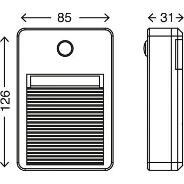 Briloner 2278-031 - Vonkajšie schodiskové svietidlo so senzorom 3xLED/0,06W/3xAAA IP54