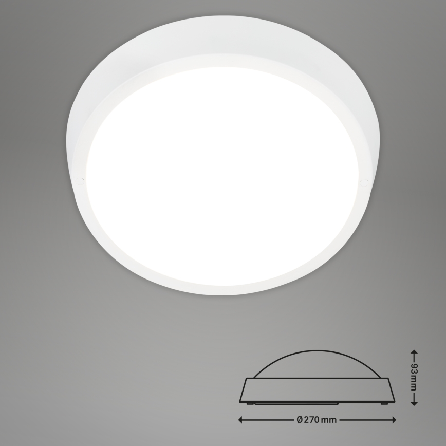 Briloner 3018-016 - LED Vonkajšie stropné svietidlo HAGEN LED/24W/230V 4000K IP44 biela