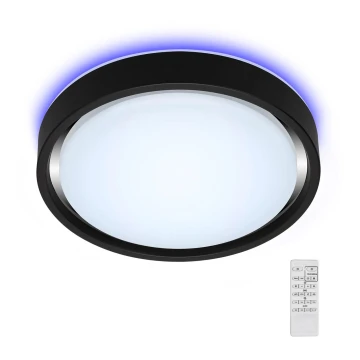 Briloner 3227-015 - LED RGB Stmievateľné stropné svietidlo so senzorom TALENA LED/24W/230V čierna + diaľkové ovládanie