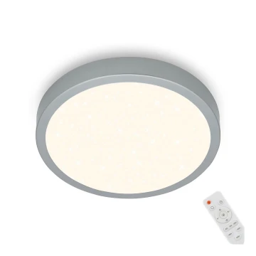 Briloner 3701-014 - LED Stmievateľné stropné svietidlo RUNA LED/18W/230V 2700-6500K strieborná + diaľkové ovládanie