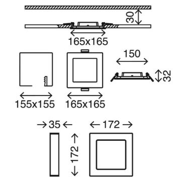 Briloner 7105-414 - LED Stropné svietidlo SKY 2V1 LED/12W/230V