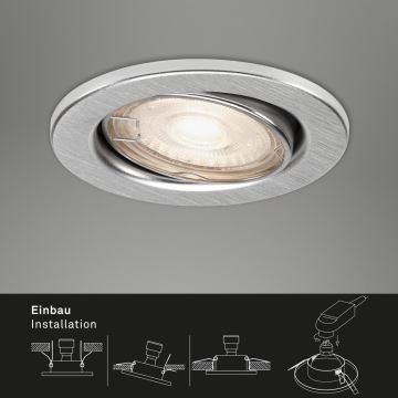 Briloner 7144-039 - Sada 3x LED Kúpeľňové podhľadové svietidlo SLIDE 1xGU10/4W/230V IP23