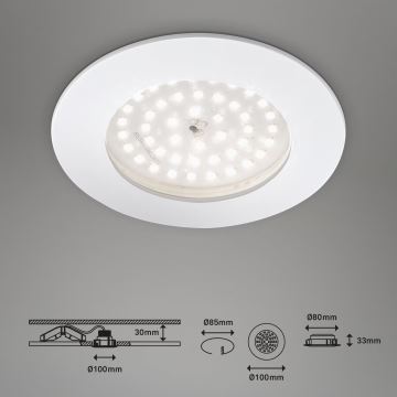 Briloner 7206-016 - LED Kúpeľňové podhľadové svietidlo LED/10,5W/230V IP44