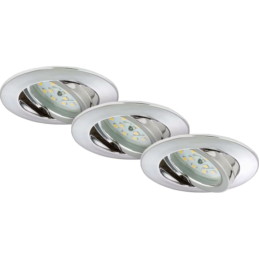 Briloner 7209-038 - SADA 3x LED Kúpeľňové podhľadové svietidlo LED/5W/230V IP23