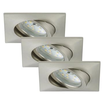 Briloner 7210-032 - SADA 3x LED Kúpeľňové podhľadové svietidlo ATTACH LED/5W/230V IP23 chróm