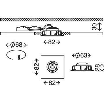 Briloner 7210-032 - SADA 3x LED Kúpeľňové podhľadové svietidlo ATTACH LED/5W/230V IP23 chróm