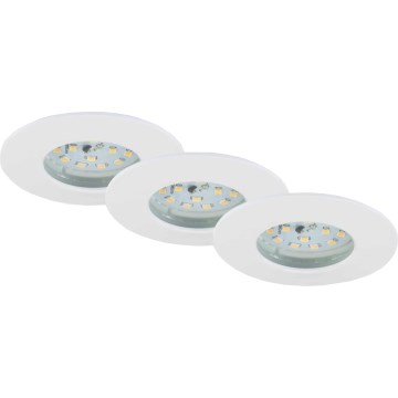 Briloner 7231-036 - SADA 3x LED Stmievateľné kúpeľňové podhľadové svietidlo LED/5,5W/230V IP44