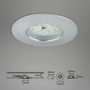 Briloner 7295-019 - LED Stmievateľné kúpeľňové podhľadové svietidlo ATTACH LED/6,5W/230V IP44