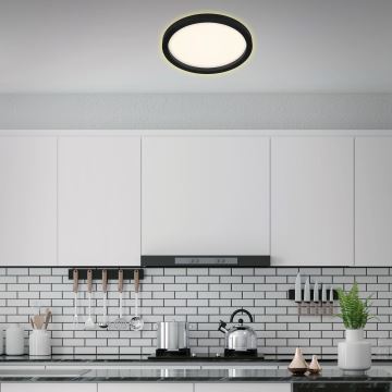 Briloner 7361-015 - LED Stropné svietidlo CADRE LED/18W/230V pr. 29,7 cm čierna