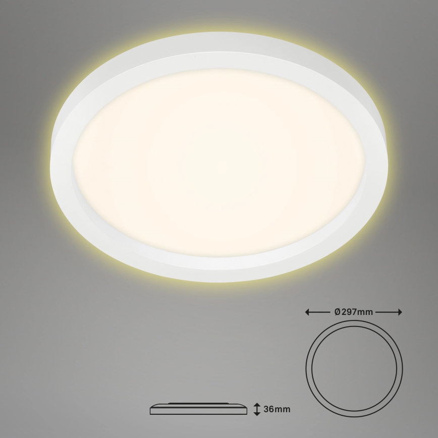 Briloner 7361-016 - LED Stropné svietidlo CADRE LED/18W/230V pr. 29,7 cm biela