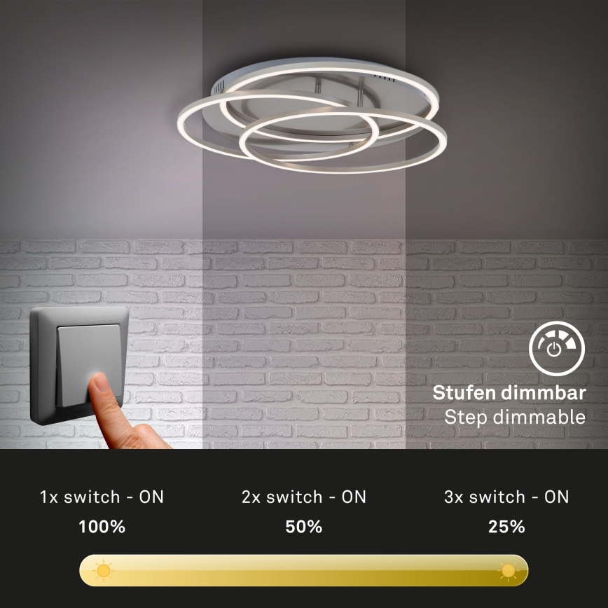 Briloner - LED Stmievateľné stropné svietidlo FRAMES LED/60W/230V matný chróm