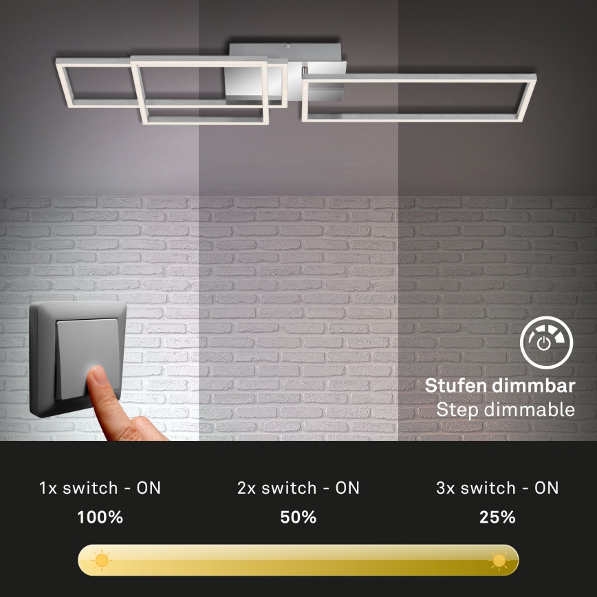 Briloner - LED Stmievateľný prisadený luster FRAME LED/44W/230V