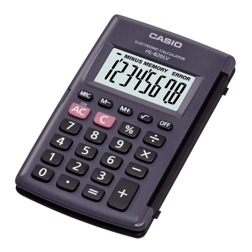 Casio - Vrecková kalkulačka 1xLR54 šedá