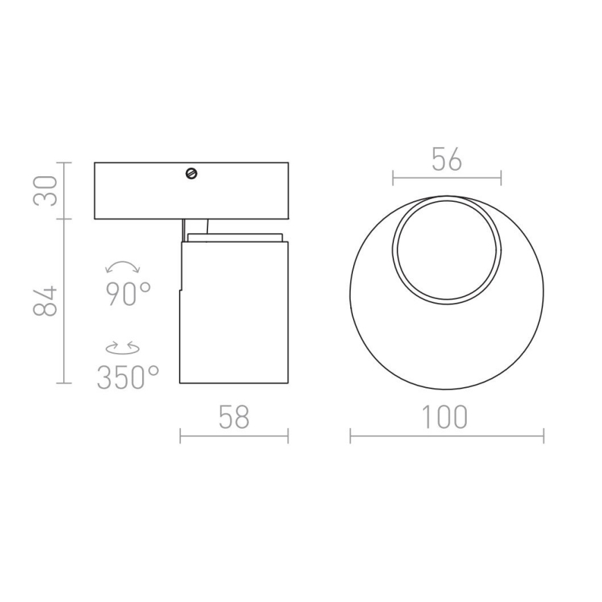 ČERENÁ - Design Rendl - R12076 - Nástenné bodové svietidlo DUGME 1xGU10/35W/230V