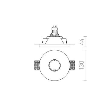 ČERENÁ - Design Rendl - R12357 - Podhľadové svietidlo DAG 1xGU10/35W/230V