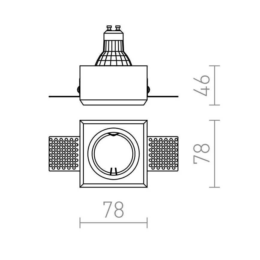 ČERENÁ - Design Rendl - R12361 - Podhľadové svietidlo QUO 1xGU10/35W/230V