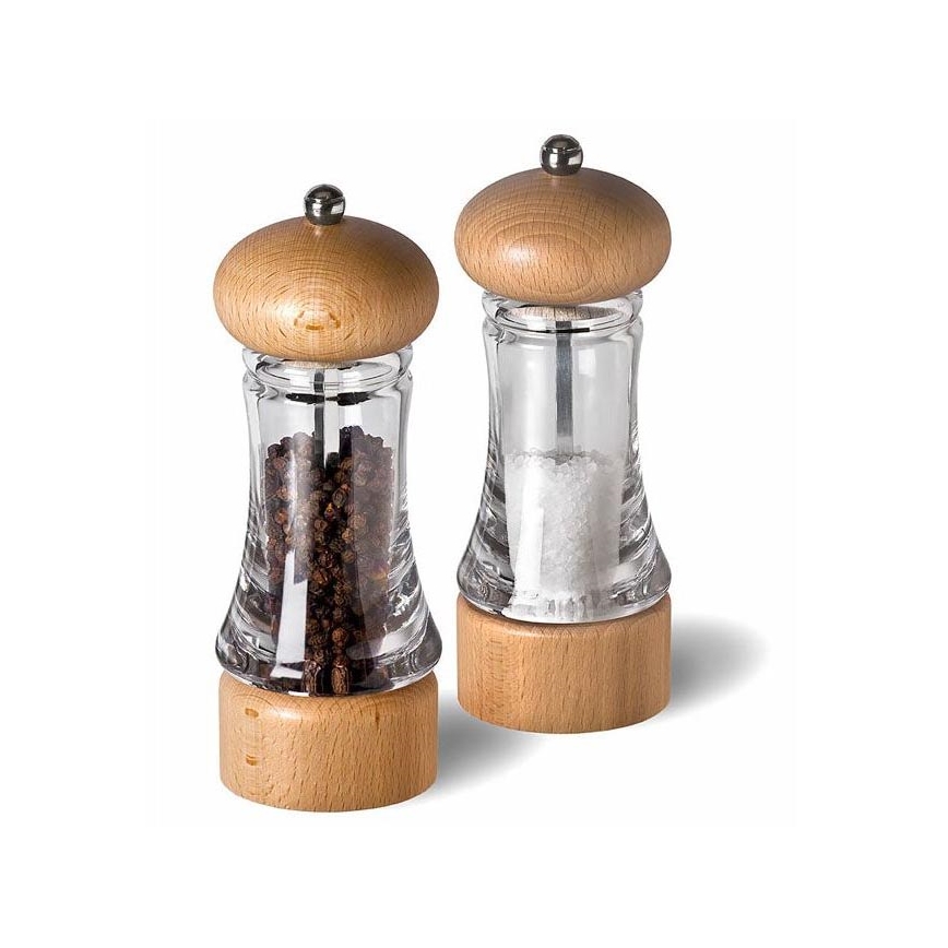 Cole&Mason - Sada mlynčekov na soľ a korenie BASICS 2 ks buk 16 cm