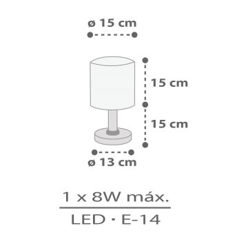 Dalber 60621 - Detská lampička RHICO AND CROCO 1xE14/8W/230V