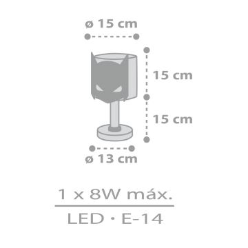 Dalber 61801 - Detská lampička DARK HERO 1xE14/8W/230V