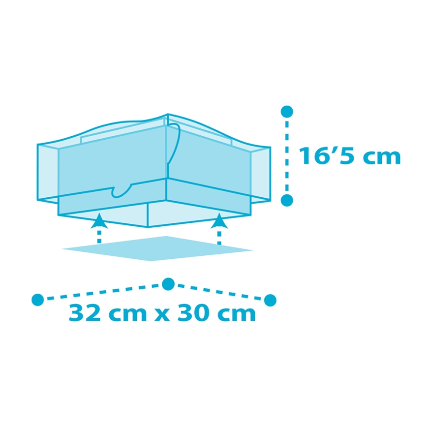 Dalber 63476 - Detské stropné svietidlo BABY SHARK 2xE27/60W/230V