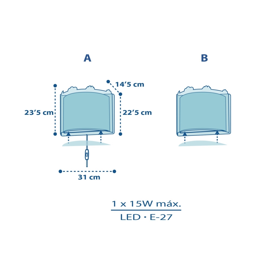Dalber D-76118 - Detské nástenné svietidlo JUNGLE 1xE27/15W/230V