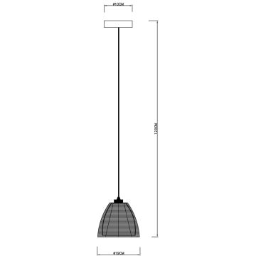 Deko-Light 342025 - Luster na lanku FILO 1xE27/60W/230V pr. 19 cm strieborná