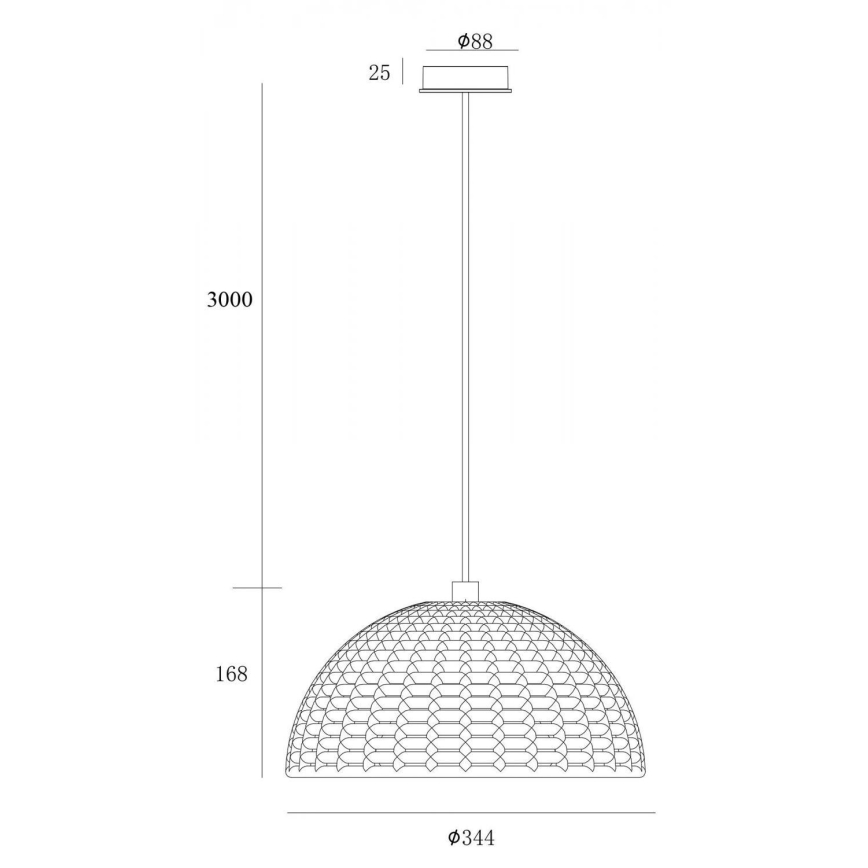 Deko-Light 342143 - Luster na lanku BASKET 1xE27/40W/230V pr. 35 cm