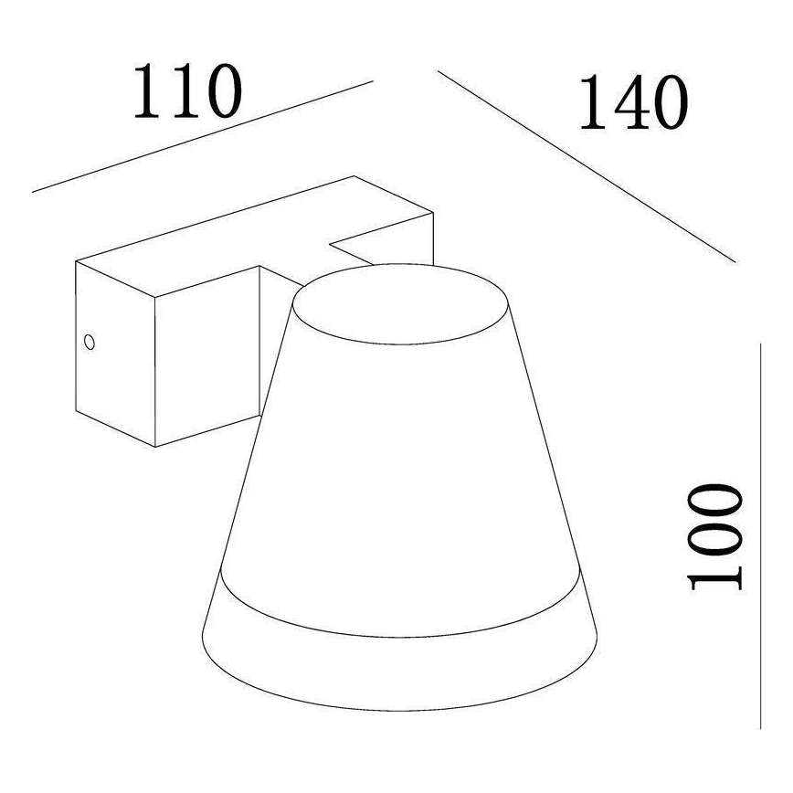 Deko-Light 731076 - LED Vonkajšie nástenné svietidlo SERPENTIS LED/6,2W/230V IP54 čierna