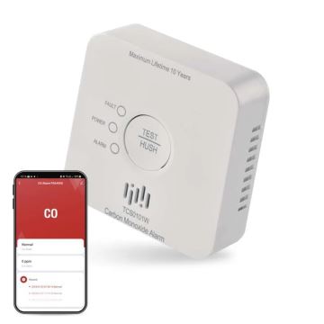 Detektor oxidu uhoľnatého GoSmart 2xAA Wi-Fi Tuya