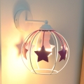 Detská nástenná lampa STARS 1xE27/15W/230V ružová/biela