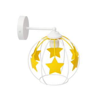 Detská nástenná lampa STARS 1xE27/15W/230V žltá/biela