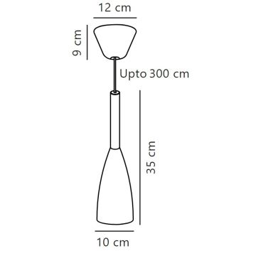 DFTP by Nordlux - Luster na lanku PURE 1xE27/40W/230V pr. 10 cm biela/orech