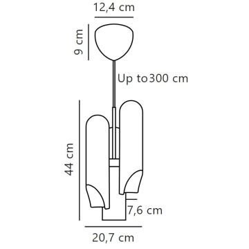 DFTP by Nordlux - Luster na lanku ROCHELLE 3xGU10/15W/230V